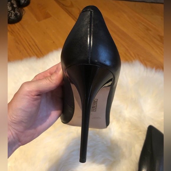 WHBM black heels, sz 10 - Picture 6 of 9